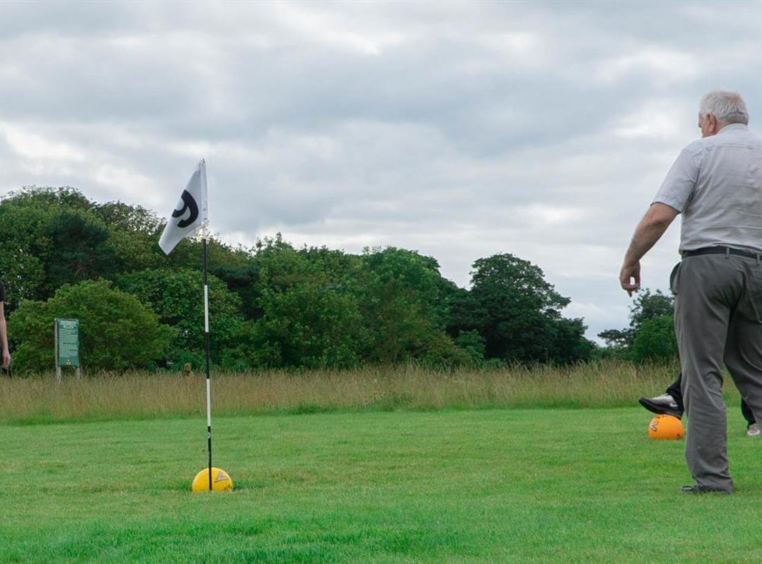Foot golf at Lexden Wood